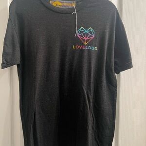 NWT Aviator Nation Black T-Shirt with Yellow Accent